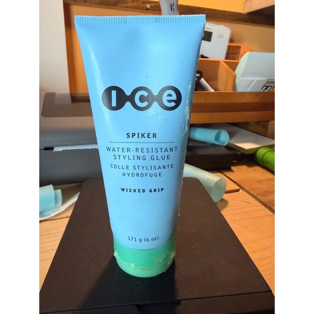 Joico ICE Spiker Water-Resistant Styling Glue Wicked Grip 6 oz Tube Half Full